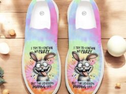 Women's Easter Bunny Tie-Dye Slip-On Sneakers - Lightweight Flyknit Athletic Shoes, Perfect for Casual Wear and Holiday Fun 2025 - TheIslandCowGirl