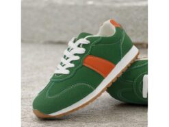Women's Retro-Inspired Green Suede Sneakers with Rubber Sole - Comfortable and Stylish for Everyday Wear 2025 - TheIslandCowGirl