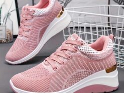 Women's Sneakers Plus Size Platform Sneakers Outdoor Solid Color Summer Flat Heel Round Toe Fashion Sporty Casual Walking PU Lace-up Black Pink Gray 2 - TheIslandCowGirl