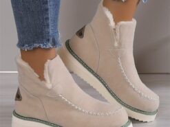 Women's Winter Ankle Boots with Faux Fur Lining and Platform Sole - Cozy and Stylish for Cold Weather 2025 - TheIslandCowGirl