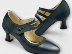 Elegant Black Leather Mary Jane Heels for Oktoberfest and Vintage Parties - Women's Premium Cowhide Dress Shoes 2025 - TheIslandCowGirl
