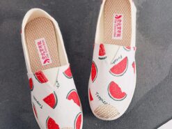 Women's Flats Slip-Ons Comfort Shoes Daily Striped Flat Heel Round Toe Casual Sweet Canvas Loafer cherry Bear star 2025 - TheIslandCowGirl