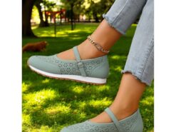 Perforated Sneakers for Women – Stylish Walking Shoes with Strap Design and Comfort Fit, Ideal for Outdoor Activities and Everyday Wear 2025 - TheIslandCowGirl