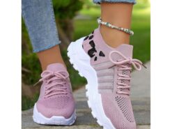 Women's Slip-Ons Flyknit Shoes Daily Leopard Flat Heel Round Toe Sporty Casual Comfort Running Walking Tissage Volant Loafer Black White Yellow 2025 - TheIslandCowGirl