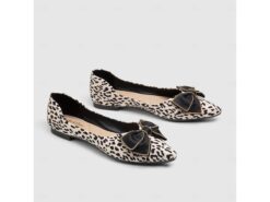Chic Women's Leopard Print Ballet Flats with Elegant Bow Detail – Comfortable and Stylish Slip-On Shoes for Casual Wear and Office 2025 - TheIslandCowGirl
