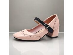 Women's Black Mary Jane Shoes with Heart Buckle Strap – Elegant Block Heel Dress Shoes for Parties and Special Occasions 2025 - TheIslandCowGirl