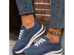 Women's Stylish Denim Sneakers with White Sole | Perfect for Casual and Everyday Wear 2025 - TheIslandCowGirl