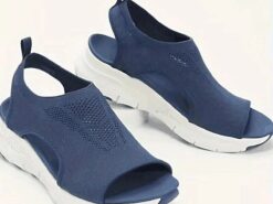 Women's Navy Blue Open-Toe Athletic Sandals - Breathable Knit Upper and Lightweight Sole for Casual Summer Activities 2025 - TheIslandCowGirl