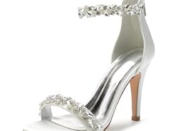 Women's Wedding Shoes Bling Bling Sparkling Shoes Bridal Shoes Crystal Stiletto Pointed Toe Minimalism Satin Zipper Green / Blue Black White 2025 - TheIslandCowGirl
