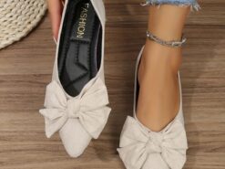 Women's Elegant Bowknot Pointed Toe Flats – Stylish Slip-On Loafers for Casual, Office, and Party Wear 2025 - TheIslandCowGirl