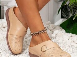 Women's Mules Boho Bohemia Beach Platform Sandals Height Increasing Shoes Vacation Beach Summer Buckle Platform Round Toe Elegant Bohemia Vacation Fau - TheIslandCowGirl