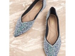 Women's Glitter Pointed-Toe Flats - Sparkling Slip-On Shoes for Evening Wear and Special Occasions 2025 - TheIslandCowGirl