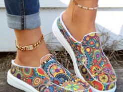 Women's Sneakers Boat Shoes Slip-Ons Plus Size Canvas Shoes Comfort Shoes Outdoor Daily Plaid Summer Flat Heel Round Toe Casual Comfort Minimalism Wal - TheIslandCowGirl