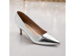 Women's Silver Pointed Toe Heels - Elegant Wedding and Party Shoes, Stylish Stiletto Pumps 2025 - TheIslandCowGirl