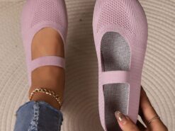 Women's Flats Comfort Shoes Daily Walking Solid Color Summer Flat Heel Round Toe Casual Comfort Minimalism Tissage Volant Loafer Black Pink Beige 2025 - TheIslandCowGirl