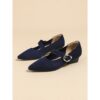 Women's Mary Jane Knit Shoes with Buckle Strap – Comfortable and Elegant Low Heel Pumps for Casual or Office Wear 2025 - TheIslandCowGirl