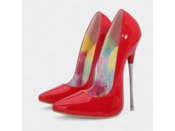 Red Patent Leather Stiletto Pumps – Women's Sexy Pointed Toe Ultra-High Heel Shoes for Party & Evening Events 2025 - TheIslandCowGirl