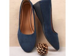 Women's Soft Navy Blue Faux Suede Slip-on Flats with Cushioned Sole | Perfect for Everyday Wear 2025 - TheIslandCowGirl