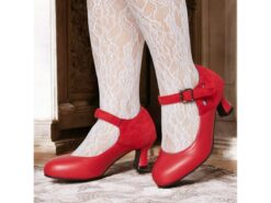 Women's Vintage Mary Jane Heels – Faux Leather & Suede Mid Heel Pumps with Buckle Strap for Retro Formal & Dance Wear 2025 - TheIslandCowGirl