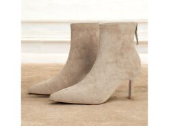 Women's Elegant Pointed-Toe Ankle Boots – Suede Stiletto Heel Booties for Formal and Casual Occasions 2025 - TheIslandCowGirl