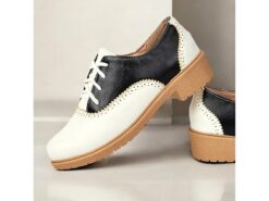 Women's Vintage Two-Tone Brogue Oxford Shoes with Lace-Up Design | Casual and Formal Footwear for Everyday Elegance 2025 - TheIslandCowGirl