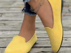 Women's Yellow Suede Slip-On Loafers - Comfortable Casual Flats for Everyday Wear 2025 - TheIslandCowGirl