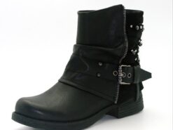 Women's Ankle Boots with Studded Straps and Buckles, Casual Retro Style for Everyday Wear 2025 - TheIslandCowGirl
