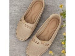 Women's Comfortable Brown Faux Leather Slip-On Loafers with Stitching Detail for Everyday Wear 2025 - TheIslandCowGirl