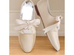 Women's Satin Lace-Up Oxford Shoes with Ribbon Bow, Vintage Victorian Style Flat Shoes for Weddings and Formal Events 2025 - TheIslandCowGirl