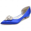 Women's Wedding Shoes Dress Shoes Wedding Party Daily Wedding Flats Bridal Shoes Bridesmaid Shoes Rhinestone Flat Heel Pointed Toe Elegant Fashion Sat - TheIslandCowGirl
