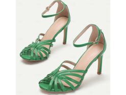 Women's Green Strappy Stiletto Sandals with Ankle Strap, Elegant Open-Toe High Heels for Parties, Weddings, and Formal Events 2025 - TheIslandCowGirl