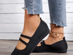 Women's Flats Plus Size Comfort Shoes Daily Solid Color Summer Flat Heel Round Toe Casual Comfort Minimalism Walking Mesh Loafer Black Burgundy Dark B - TheIslandCowGirl