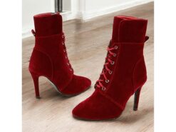 Women's Yellow Lace-Up High Heel Boots – Bold and Trendy Footwear for Fashion-Forward Outfits and Special Occasions 2025 - TheIslandCowGirl
