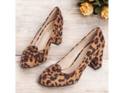 Women's Leopard Print Block Heel Pumps – Chic Animal Print High Heels for Casual and Formal Occasions 2025 - TheIslandCowGirl
