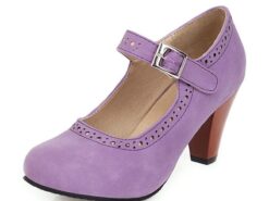Women's Vintage Brown Mary Jane Pumps with Buckle Strap and Block Heel - Perfect for Office and Casual Wear 2025 - TheIslandCowGirl