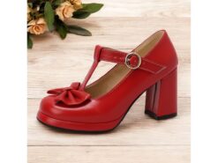 Women's Vintage Mary Jane High Heel Pumps with Bow Detail – Retro Block Heels for Party and Formal Occasions 2025 - TheIslandCowGirl