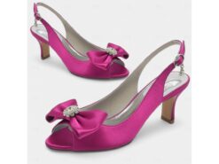 Stylish Satin Open-Toe Slingback Kitten Heel for Women with Bow Detail – Rhinestone Embellishment, Ideal for Wedding & Evening Events 2025 - TheIslandCowGirl