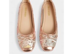 Women's Sequined Ballet Flats with Metallic Bow – Sparkling Comfortable Slip-Ons for Casual or Party Wear 2025 - TheIslandCowGirl