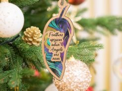 Personalized Feather Suncatcher Ornament For Window Wall Hanging Home Decor, Car Hanging Interior Rearview