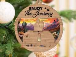 Personalized Enjoy The Journey Suncatcher Ornament For Window Wall Hanging Home Decor, Outdoor Gardern