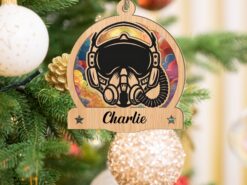 Personalized Fighter Pilot Suncatcher Ornament For Window Wall Hanging Home Decor, Car Hanging Charm Interior Rearview
