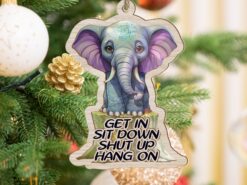 Personalized Elephant Suncatcher Ornament For Window Wall Hanging Home Decor, Car Hanging Charm Interior Rearview
