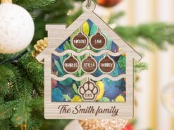 Personalized Family Suncatcher Ornament For Window Wall Hanging Home Decor, Car Hanging Interior Rearview