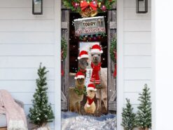 Today I Choose Joy Alpacas Farmhouse Door Cover - Front Door Christmas Cover - Christmas Outdoor Decoration
