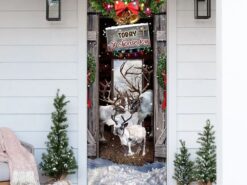 Today I Choose Joy Reindeer Farmhouse Door Cover - Unique Gifts Doorcover